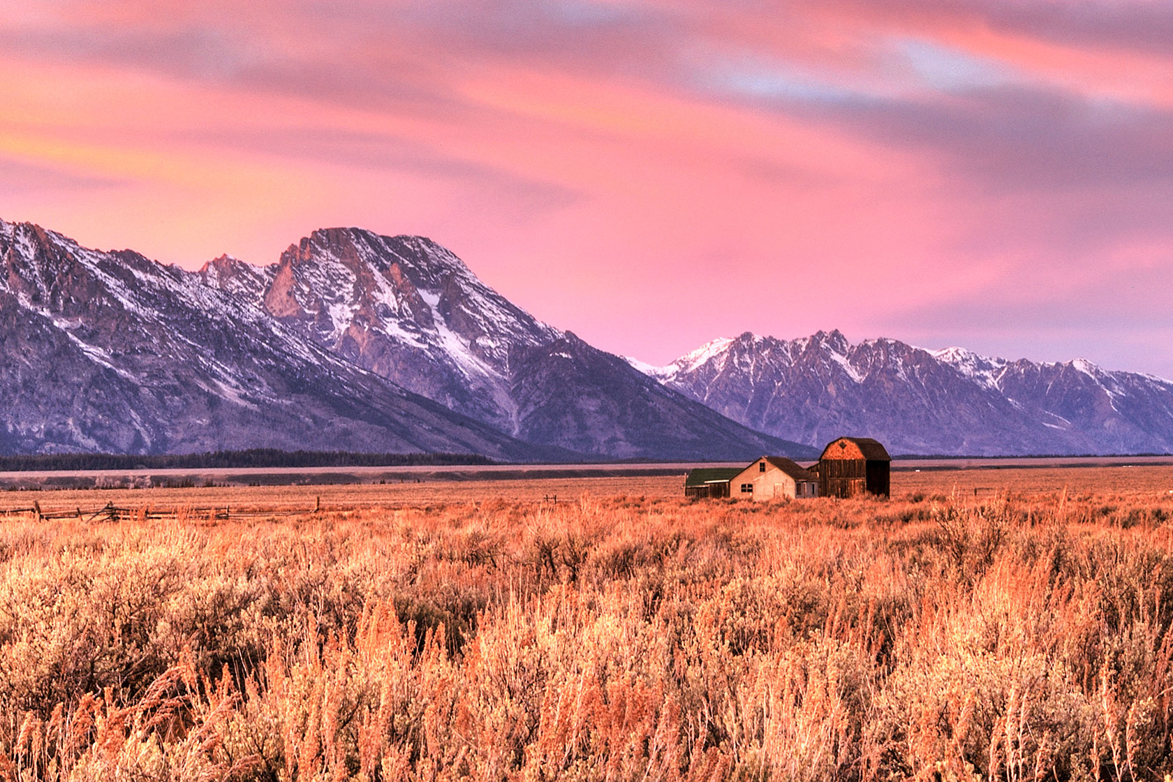 Mt. Moran & Antelope Flats Sunset - Stephen Williams Photography, Jackson Wyoming